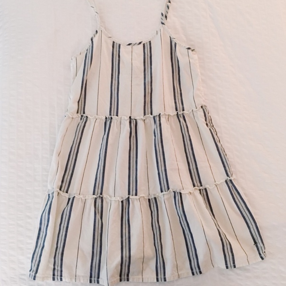 Navy and White Striped Sundress - Picture 1 of 2